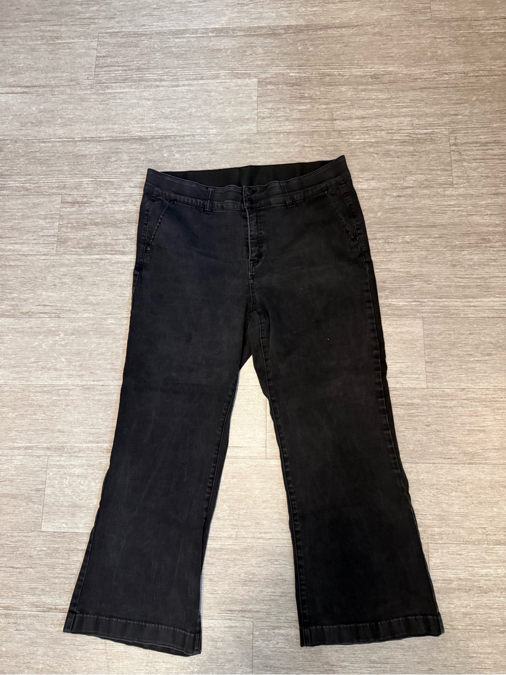 Lane Bryant Women’s Black Wide Leg Jeans Waist 20